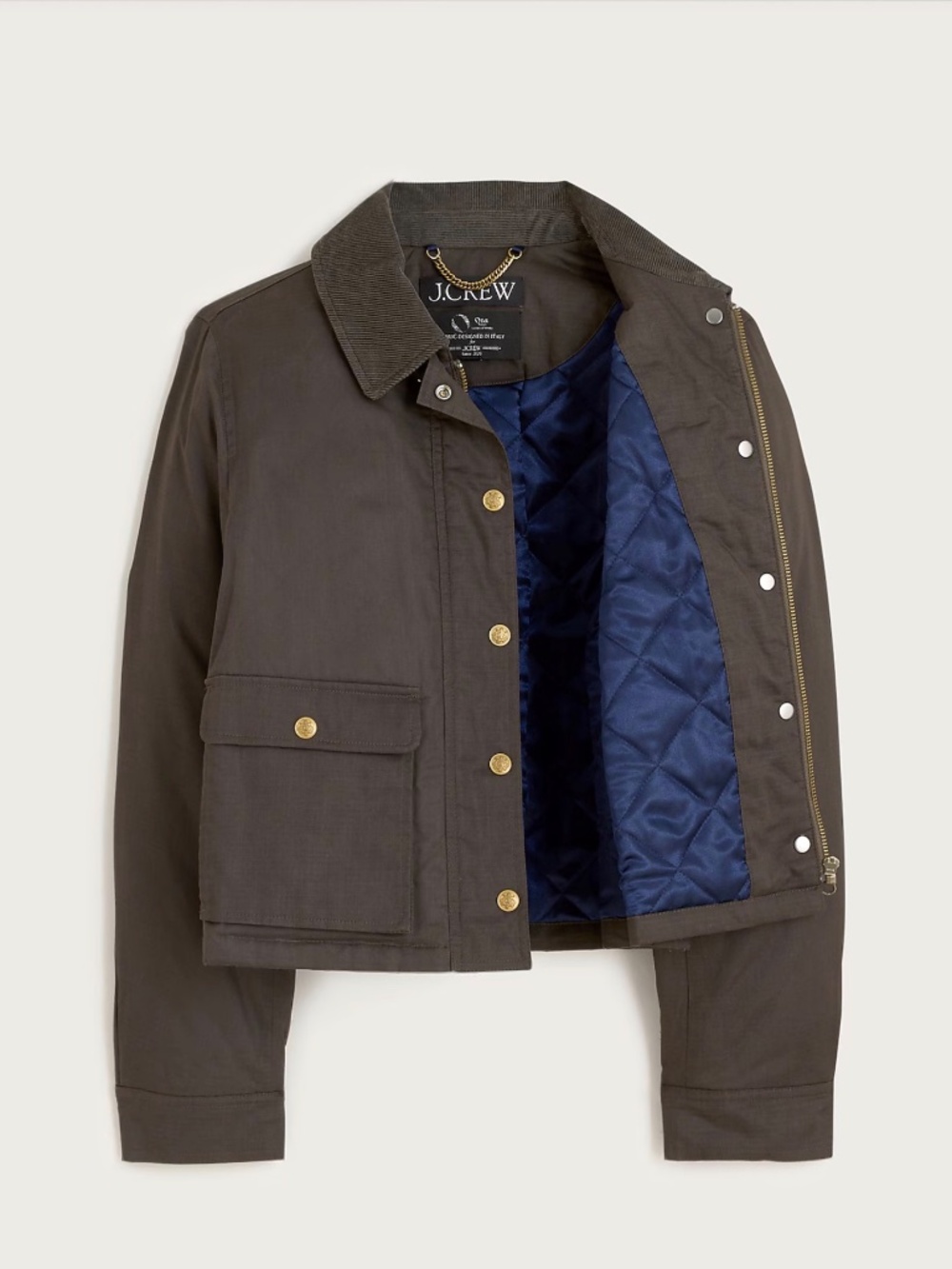 NWT J.Crew Cropped Barn Jacket™ in Ripstop Cotton, sz Large - Picture 3 of 10